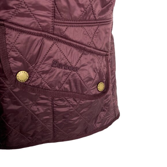 Barbour Quilted Vest in Burgundy - Picture 5 of 11